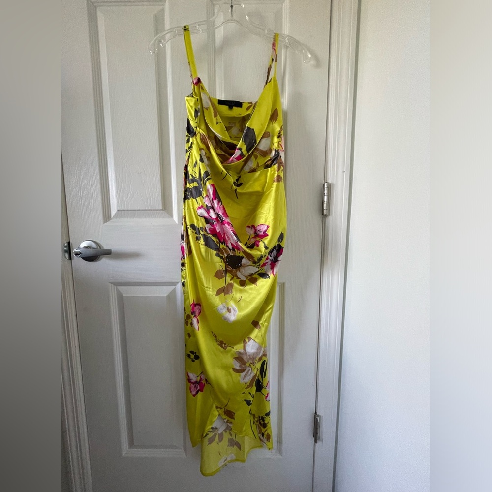 Rachel Roy Cowl Neck Silky Dress
